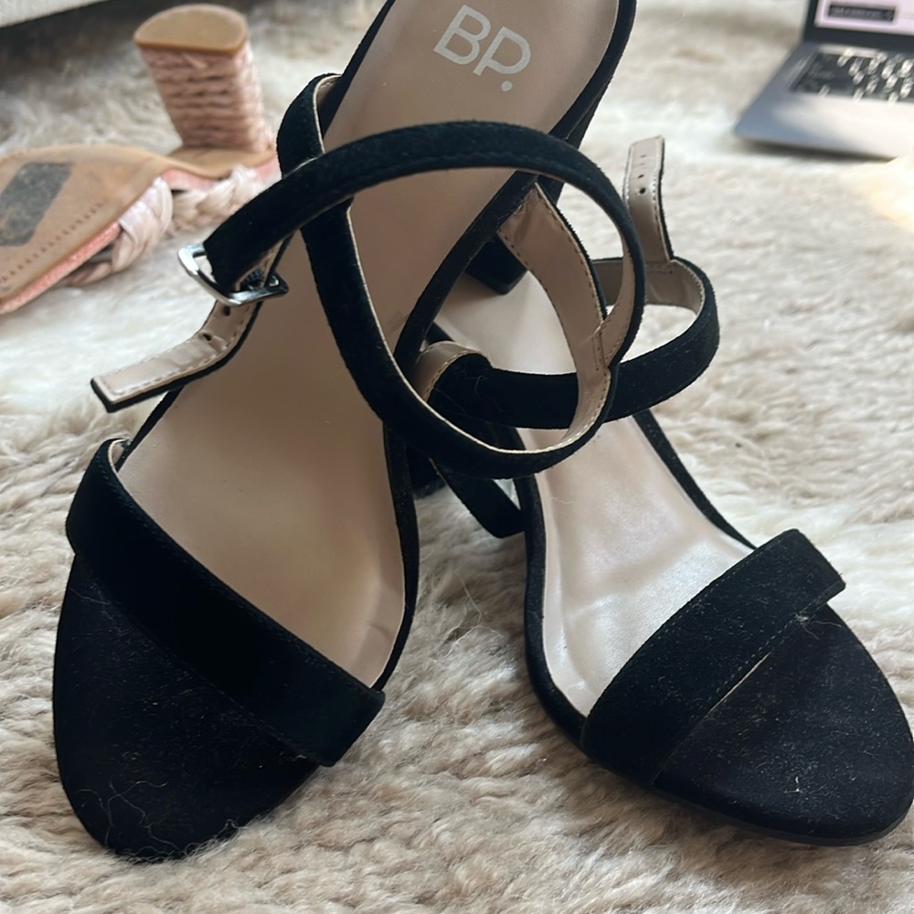 black high heels